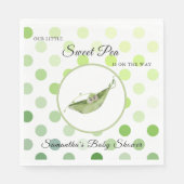 我々の小さなスイートピーオンザウェイベビーシャワー招待状 スタンダードランチョンナプキン (正面)