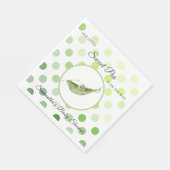 我々の小さなスイートピーオンザウェイベビーシャワー招待状 スタンダードランチョンナプキン (角)