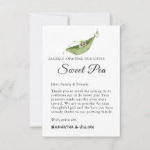 我々の小さなスイートピーサンキューカードを待って