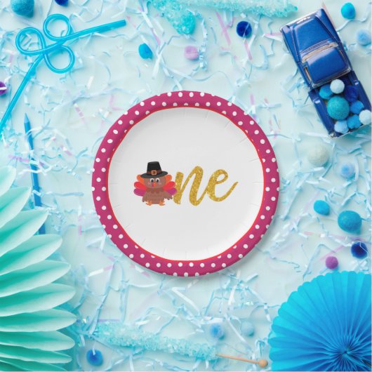 我々の小さなトルコが一つのプレートをめくり ペーパープレート (パーティー)