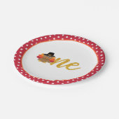 我々の小さなトルコは一つのプレートを回している – RD ペーパープレート (アングル)