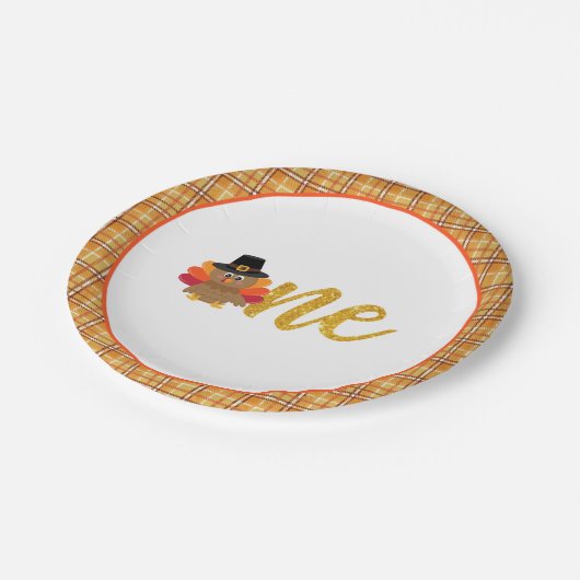 我々の小さなトルコは一つのプレートを回している – WP ペーパープレート (アングル)