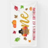 我々の小さなトルコは第一の誕生日旗 横断幕 (縦)