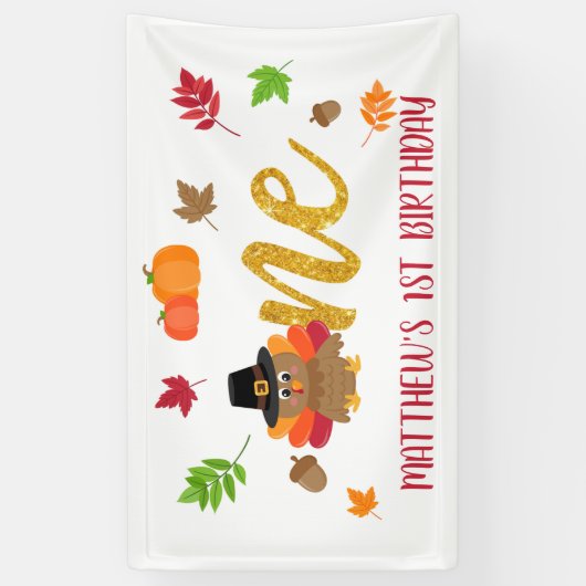 我々の小さなトルコは第一の誕生日旗 横断幕 (縦)