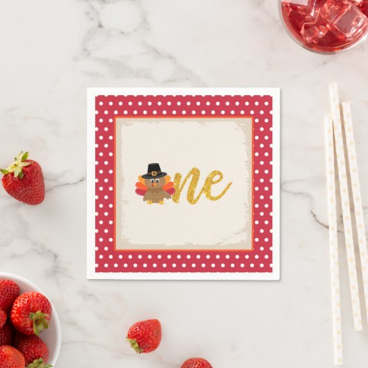 我々の小さなトルコは1つのナプキンを回している – TD スタンダードカクテルナプキン (インサイチュ)