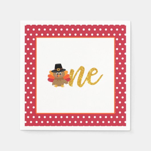 我々の小さなトルコは、1つのナプキンを回している – WD スタンダードカクテルナプキン (正面)