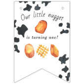 我々の小さなナゲットは1つの子供の誕生日を回している バンティングフラッグ (第2の旗)