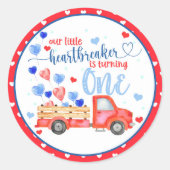 我々の小さなハートブレイカーが一つのステッカーを回している ラウンドシール (正面)