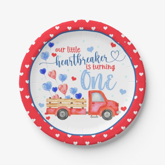 我々の小さなハートブレイカーが一プレート ペーパープレート (正面)