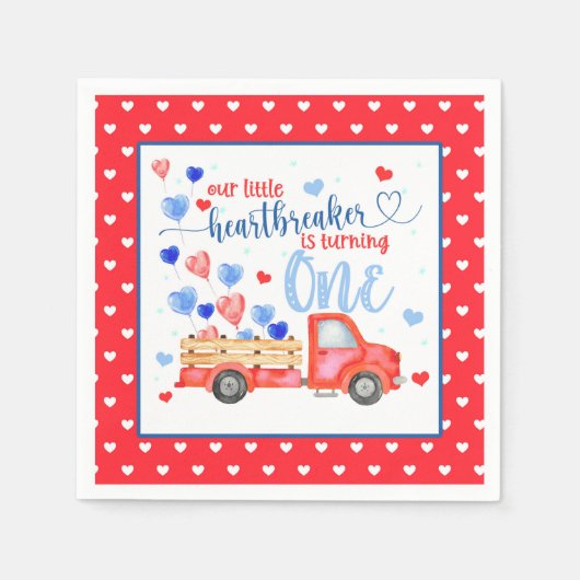 我々の小さなハートブレイカーが1つのナプキンを回している スタンダードカクテルナプキン (正面)