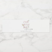 我々の小さなバグピンクトンフライ任意の年齢誕生日 ペットボトルラベル (シングルラベル)