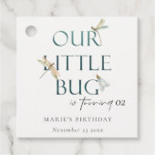 我々の小さなバグ青いトンボ任意の年齢誕生日 フェイバータグ (正面)