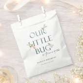 我々の小さなバグ青いトンボ任意の年齢誕生日 フェイバーバッグ (クリップ留めされた状態)