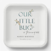 我々の小さなバグ青いトンボ任意の年齢誕生日 ペーパープレート (正面)
