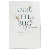 我々の小さなバグ青いトンボ任意の年齢誕生日 ミディアムペーパーバッグ (正面)