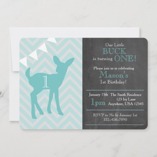 我々の小さなバックは、1つの誕生日招待状 招待状 (正面)