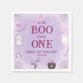 我々の小さなブハロウィーンの最初の誕生日 スタンダードカクテルナプキン (正面)