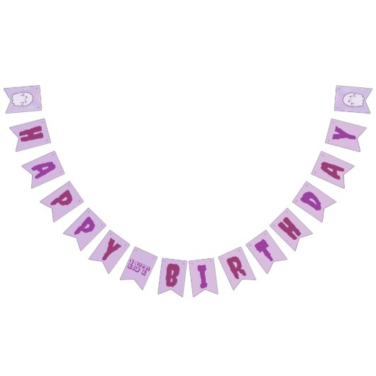 我々の小さなブハロウィーンの最初の誕生日 バンティングフラッグ (全)