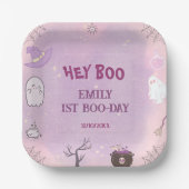 我々の小さなブハロウィーンの最初の誕生日 ペーパープレート (正面)