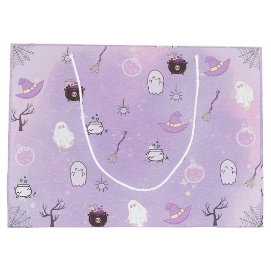 我々の小さなブハロウィーンの最初の誕生日 ラージペーパーバッグ (裏面)