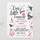 我々の小さなブハロウィーンの赤ちゃんシャワー 招待状 (正面/裏面)