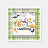 我々の小さなブーが2つの誕生日パーティーを回している スタンダードカクテルナプキン (正面)