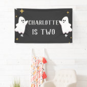 我々の小さなブーが2つの誕生日写真を回している 横断幕 (インサイチュ)