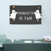 我々の小さなブーが2つの誕生日写真を回している 横断幕 (トレードショー)