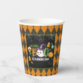 我々の小さなブーが2杯のBLK/ORANGE紙カップ 紙コップ (正面)