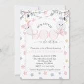 我々の小さなブーはほとんどハロウィーンのベビー 招待状 (正面)