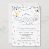 我々の小さなブーはほとんどハロウィーンのベビー 招待状 (正面)