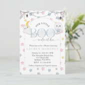 我々の小さなブーはほとんどハロウィーンのベビー 招待状 (スタンド正面)