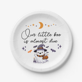我々の小さなブーはほとんど赤ちゃんシャワー ペーパープレート