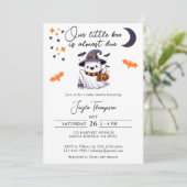 我々の小さなブーはほとんど赤ちゃんシャワー 招待状 (スタンド正面)