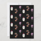 我々の小さなブーはもうすぐだ!ゴシックベビーシャワー 招待状 (裏面)