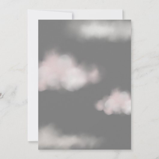 我々の小さなブーはもうすぐだ！幽霊ベビーシャワー 招待状 (裏面)