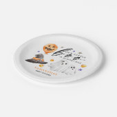 我々の小さなブーはハロウィーンの赤ちゃんシャワー ペーパープレート (アングル)