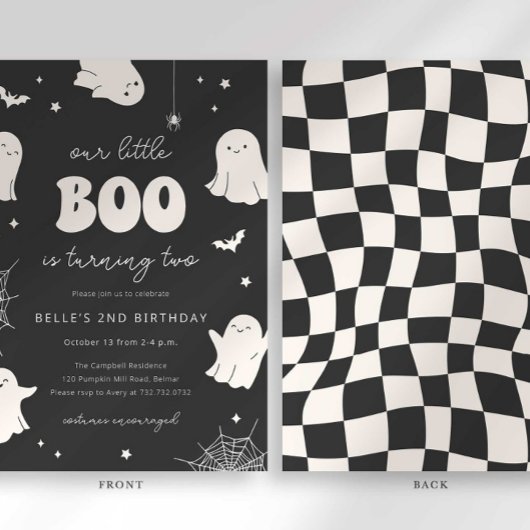 我々の小さなブーは二つの招待状 招待状