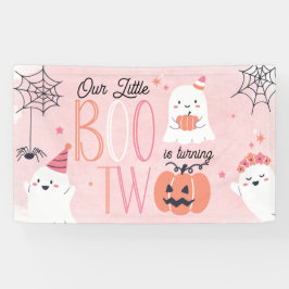 我々の小さなブーは二つの誕生日 横断幕