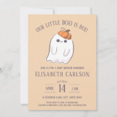 我々の小さなブーは幽霊ベビーシャワーの招待されている 招待状 (正面)