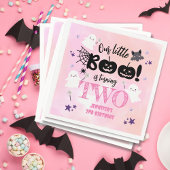 我々の小さなブーは2つになった！ハロウィーン誕生日 スタンダードカクテルナプキン