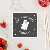 我々の小さなブーは2つの幽霊ハロウィーンを回っている スタンダードカクテルナプキン (インサイチュ)