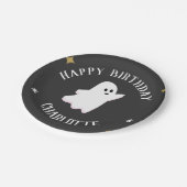 我々の小さなブーは2つの幽霊ハロウィーンを回っている ペーパープレート (アングル)