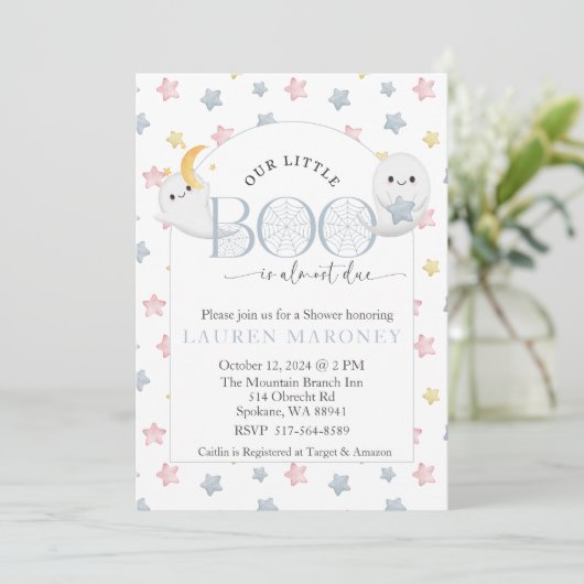 我々の小さなブーは、ほとんどハロウィーン 招待状 (スタンド正面)