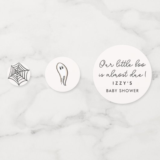 我々の小さなブーほとんどハロウィーン赤ちゃんシャワー コンフェッティ (正面)