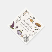 我々の小さなブーほとんどハロウィーン赤ちゃんシャワー スタンダードカクテルナプキン (角)