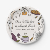 我々の小さなブーほとんどハロウィーン赤ちゃんシャワー ペーパープレート (正面)