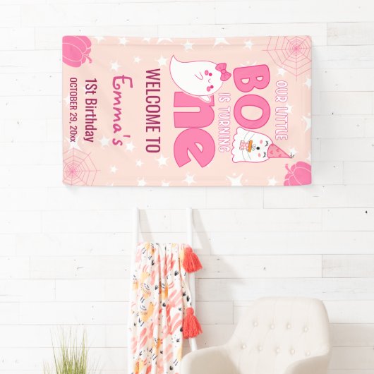 我々の小さなブーを回して、ハロウィーンへようこそ 横断幕 (インサイチュ)