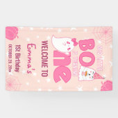 我々の小さなブーを回して、ハロウィーンへようこそ 横断幕 (横)