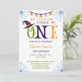 我々の小さなブーを回す1ハロウィーン1歳の誕生日 招待状 (スタンド正面)